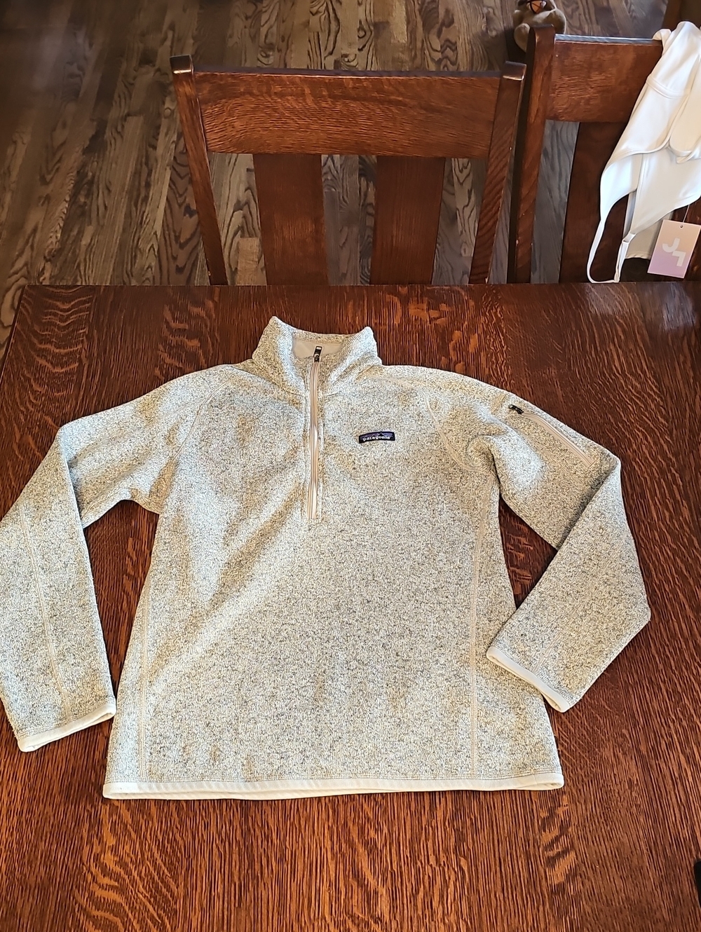 Patagonia Womans Quarter-Zip Pullover - Light Gray Heather